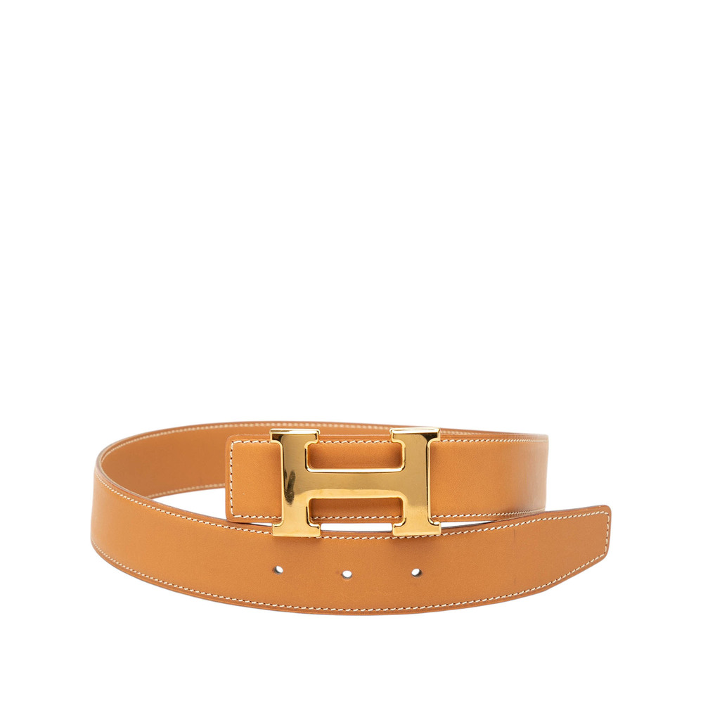 Pre-Loved Hermes Box Calf Constance H Reversible Belt